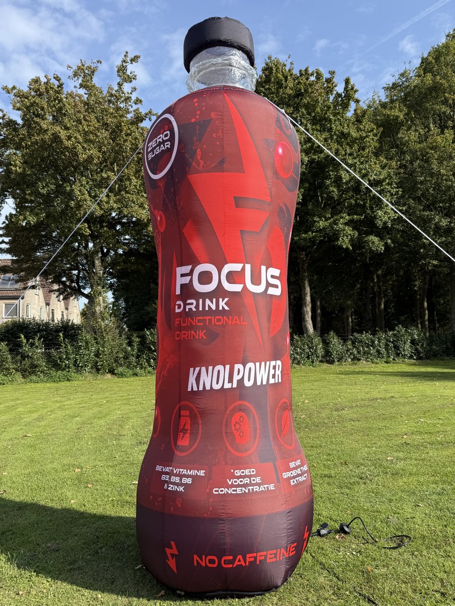 Focus Drink opblaasbare fles productvergroting - Dutch Inflatables