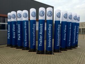 Opblaasbare aircylinders met Volkswagen-logo